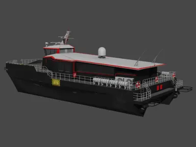 AIRCAT35 Crewliner vessel 3D model Low-poly 3D model