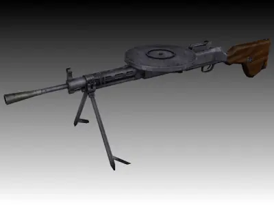 DP-28 Textured 3D model