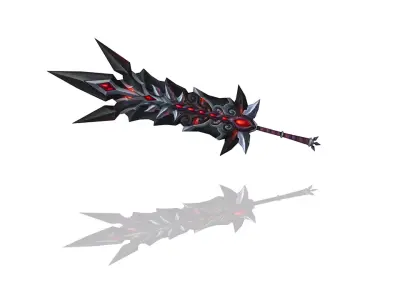 Dark Omen Greatsword Low-poly 3D model