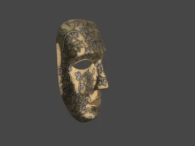 Golden Mask Low-poly 3D model