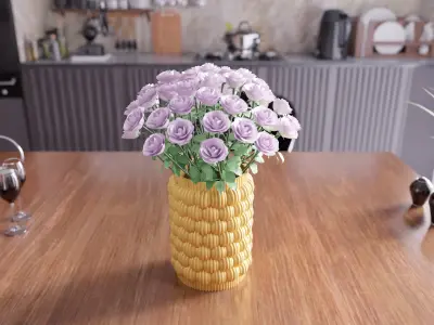 Decorative Flower Vase - 412 3D print model