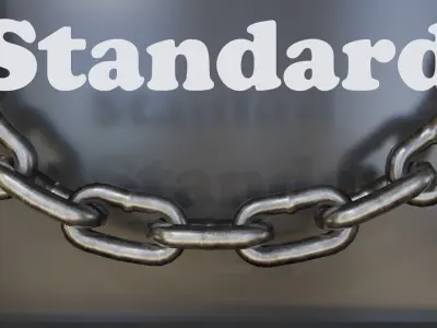 Chain Links - a set of seven different chains links Low-poly 3D model