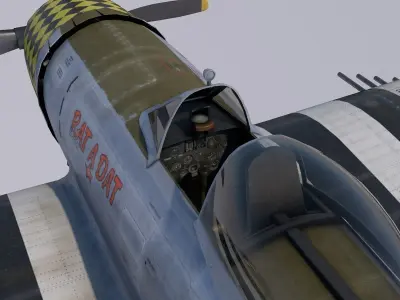 Republic P-47D Thuderbolt Rat a Dat 3D model