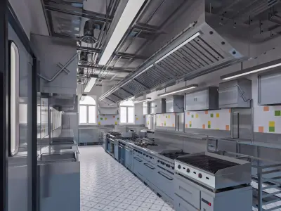 Commercial Kitchen 2 3D model