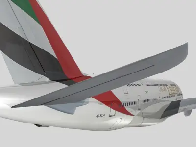 Airbus A-380 Emirates 3D model