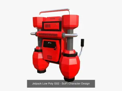 05 Jetpack Low Poly G Collection - SciFi Character Design 