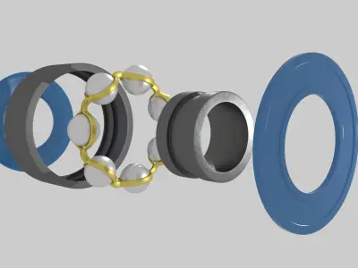 Ball Bearing Low-poly 3D model