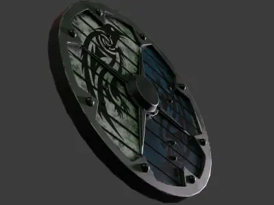 Assassins Creed Valhalla Raven Clan Shield Low-poly 3D model