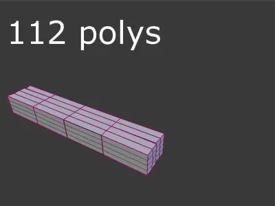 low poly wood log 1 Low-poly 3D model