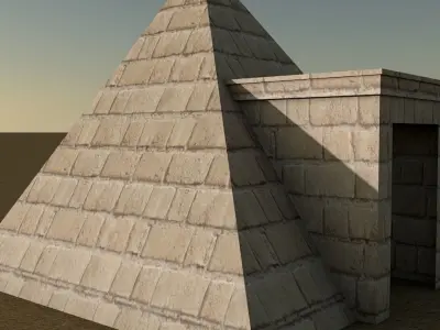 Stone House Low-poly 3D model