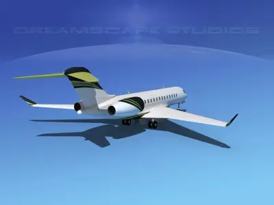 Bombardier Global 5000 V08 3D model