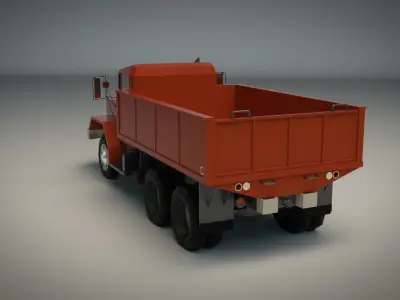 Low Poly Vintage Truck 01 Low-poly 3D model