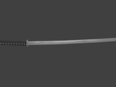 Katana Sword Japanese  Low-poly 3D model