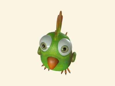 Toon Bird OBJ and Maya format 3D model