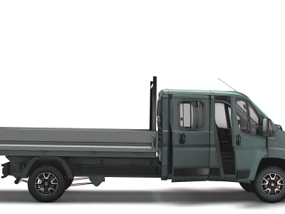 Fiat Ducato Crew Cab Truck HQInterior 2023 3D model