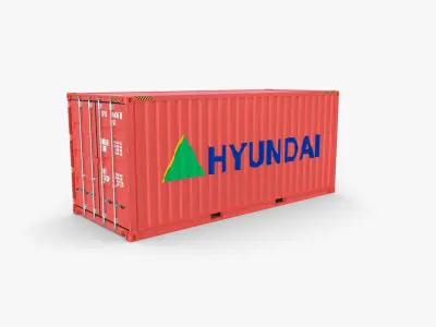 20ft Shipping Container Hyundai 3D model