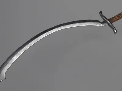 Khopesh sword Low-poly 3D model