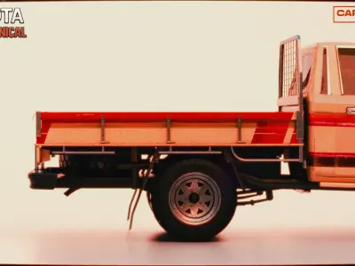 Toyota F70 Technical pickup Low-poly 3D model