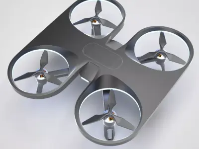 DNDN Drone concept vray 3d model Low-poly 3D model