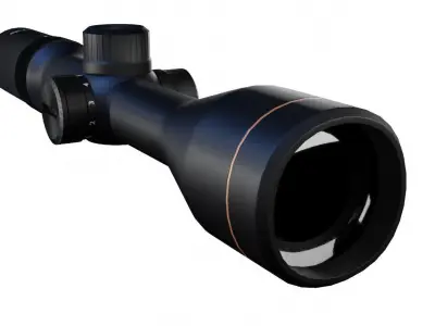 solognac scope high and lowpoly Low-poly 3D model