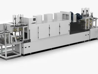 Automatic Motor Rotor Cover Heating Furnace Assembly Line 3D model