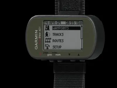 Game-Ready GARMIN Foretrex 401 Wrist top Low-poly 3D model