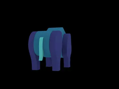 rhinoceros lowpoly 3D model