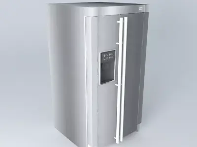 Kit silver refrigerator Free 3D model
