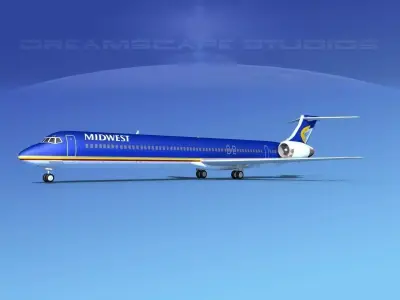 McDonnell Douglas MD-90 Midwest 3D model