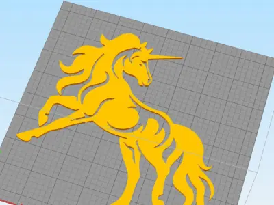 Unicorn horse wall decoration 3D model