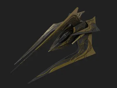 Spacecraft initiator Low-poly 3D model