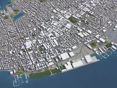 Charleston Low-poly 3D model