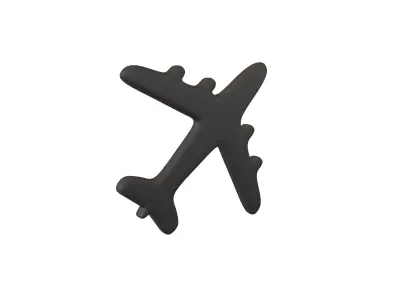 Airplane Symbol V1 001 Low-poly 3D model