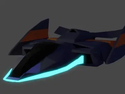 Futuristic Racing Vehicle 3D model