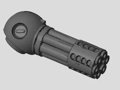 CHIBI-TECH SD - MINI-6 CHAINGUN BALL-POD     3D print model