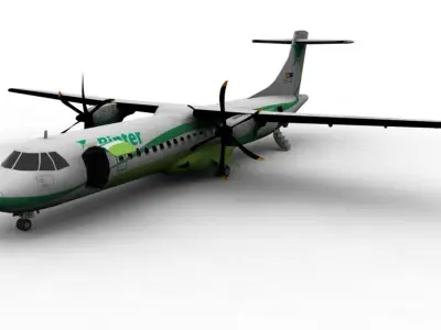 ATR 72 Low-poly 3D model