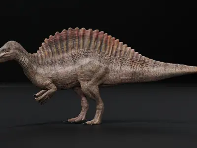 Monster Spinosaurus Dinosaur Low-poly 3D model