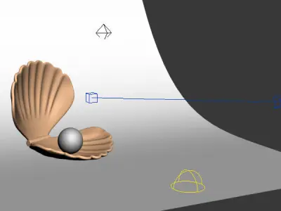 Shell and Pearl cartoon 3D model