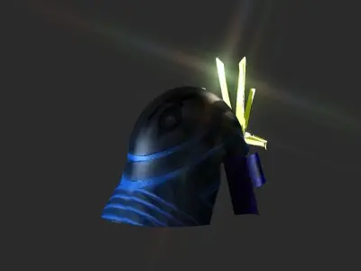 Helmet of samurai Low-poly 3D model