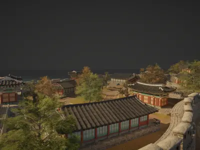Korea Goryeo Palace Low-poly 3D model