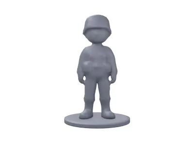 Plastic Soldier Toy v1 004 Low-poly 3D model