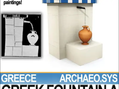 Ancient Greek Fountain A 3D model