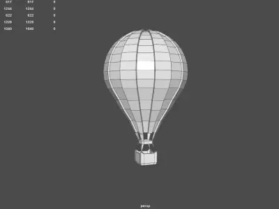 Balloon Cartoon Low-poly 3D model