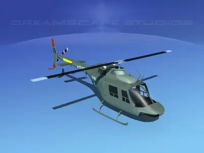 Bell OH-58B Australian Army 2 3D model