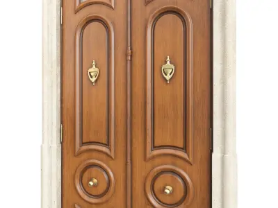 Entrance classic door 117 3D model
