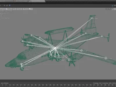 Shaanxi KJ-200  AEW C Aircraft Low-poly 3D model