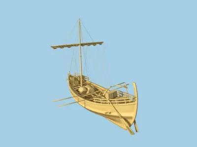 Classic Ship Low-poly 3D model