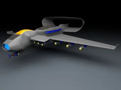 The Avenger UAV Fiction Military Drone 3D model