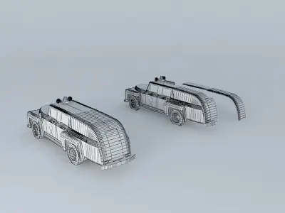 Fictional Soviet Police Car Free 3D model
