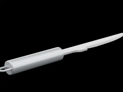 Barbecue Knife Low-poly 3D model